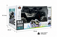 MAX DRIVE RC Monstertruck 1/8 XXL met 360&deg; Drift, Rookfunctie, LED - 2.4GHZ - Omni Wielen