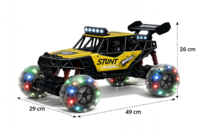 MAX DRIVE RC Monstertruck 1:8 XXL met 360&deg; Drift, Rookfunctie, LED - 2.4GHZ - Omni Wielen