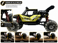 MAX DRIVE RC Monstertruck 1:8 XXL met 360&deg; Drift, Rookfunctie, LED - 2.4GHZ - Omni Wielen