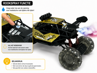 MAX DRIVE RC Monstertruck 1:8 XXL met 360&deg; Drift, Rookfunctie, LED - 2.4GHZ - Omni Wielen