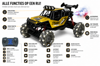 MAX DRIVE RC Monstertruck 1:8 XXL met 360&deg; Drift, Rookfunctie, LED - 2.4GHZ - Omni Wielen