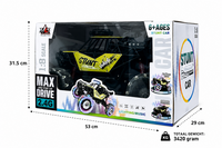 MAX DRIVE RC Monstertruck 1:8 XXL met 360&deg; Drift, Rookfunctie, LED - 2.4GHZ - Omni Wielen