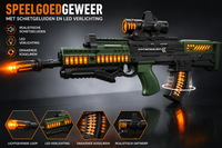 Assault Sound Rifle - met 3D licht en geluid - tril effect - bewegende kogelriem - 60CM