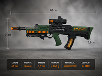 Assault Sound Rifle - met 3D licht en geluid - tril effect - bewegende kogelriem - 60CM