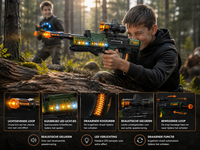 Assault Sound Rifle - met 3D licht en geluid - tril effect - bewegende kogelriem - 60CM