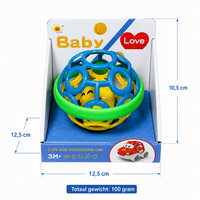 Oball Rammelaar Baby &ndash; Zachte Siliconen Gripbal met Rammelgeluid &ndash; Vanaf 3+