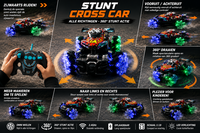 RC Auto - STUNT CROSS CAR - Rc monster car - 2.4GHz 1:18
