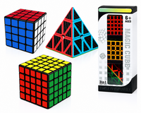 MAGIC CUBE - 3in1 Set - 5x5 kubus - 4x4 kubus - Pyraminx - Breinbreker