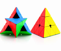 MAGIC CUBE 3-in-1 Puzzelset Stickerloos &ndash; 3x3, 5x5 &amp; Pyraminx Breinspel