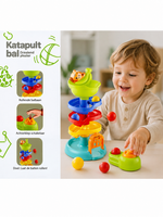 Katapult Ballenbaan - met Lanceerder en 3 Ballen &ndash; Educatief Speelgoed voor peuters vanaf 18 Maanden