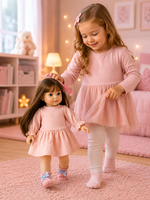 Luxe Babypop 40cm met Geluid, Zachte Stoffen, Vinyl Lichaamsdelen &amp; Accessoires 