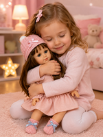 Luxe Babypop 40cm met Geluid, Zachte Stoffen, Vinyl Lichaamsdelen &amp; Accessoires 