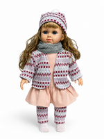 Cufan Knuffelpop 40 cm - Zacht Lijfje &amp; Winterkleding &ndash; Vinyl Pop met Acryl Ogen