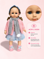 Cufan Knuffelpop  - zacht lijfje en Vinyl - Twinkle Twinkle Little Star muziekje - babypop 40CM
