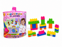 Kidz Time Blocks - Bouwblokken Set &ndash; 30 stuks Grote Bouwstenen voor Peuters -in Opbergtas