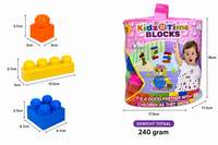 Kidz Time Blocks - Bouwblokken Set &ndash; 30 stuks Grote Bouwstenen voor Peuters -in Opbergtas