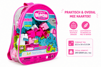 Speelgoed Bouwblokken met Rugtasje &ndash; Inclusief Voorbeeldenboekje &amp; Stickers &ndash; Bouwset voor Kinderen