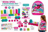 Speelgoed Bouwblokken met Rugtasje &ndash; Inclusief Voorbeeldenboekje &amp; Stickers &ndash; Bouwset voor Kinderen