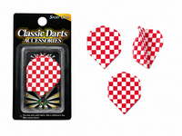 Dart vlaggetjes set 3 stuks - RED Squire print -  Dart Flights