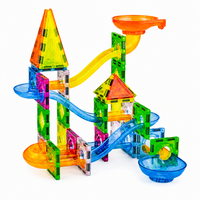 Magnetische Bouwstenen 96 Stuks &ndash; Bouwtegels Ruimtevaart &amp; Knikkerbaan