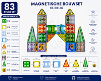 Magnetische Bouwstenen 83 Stuks &ndash; Magnetische Tegels Bouwset