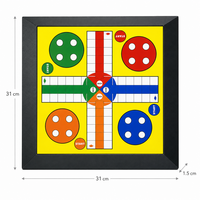 Ludo borspel &ndash; Speelbord voor 2&ndash;4 Spelers - magnetisch - incl. dobbelsteen - 31CM
