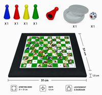 Snake Ladders - Slangen en ladders bordspel - magnetisch + dobbelsteen 31CM