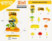 Ducks Eendjesbaan 2-in-1 &ndash; Automatische Eendjes Glijbaan met LED Licht &amp; Muziek