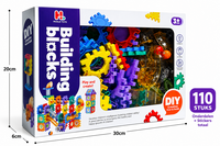 Bouwblokken &amp; Knikkerbaan Set &ndash; 110-delige Creatieve Bouwset met Transparante Buizen