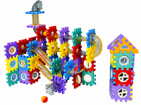 Bouwblokken &amp; Knikkerbaan Set &ndash; 110-delige Creatieve Bouwset met Transparante Buizen