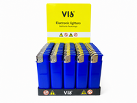 Aanstekers 50 stuks in tray - bedruk aanstekers- navulbaar - reclame aanstekers blauw