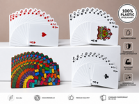 Plastic speelkaart - 100% plastic kaarten - HQ kwaliteit - waterdicht  - Domino print
