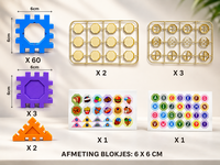 Bouwblokken Set 125-delig &ndash; DIY constructie bouwblokken &ndash; Educatief Constructiespeelgoed vanaf 3 Jaar