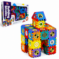 Bouwblokken Set 125-delig &ndash; DIY constructie bouwblokken &ndash; Educatief Constructiespeelgoed vanaf 3 Jaar