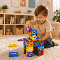 Bouwblokken Set 125-delig &ndash; DIY constructie bouwblokken &ndash; Educatief Constructiespeelgoed vanaf 3 Jaar