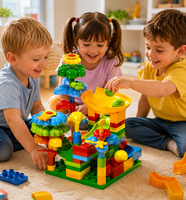 Fun Slideway Paradise - Bouwstenen speelgoed set - 91 Stuks - bouwblokken knikkerbaan