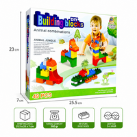 Bouwblokken 49 stuks - Dieren Bouwset | DIY Bouwstenen