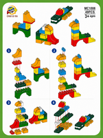 Bouwblokken 49 stuks - Dieren Bouwset | DIY Bouwstenen