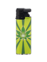 Krachtige Turbo Aanstekers 50 stuks in tray - Magic Greens Cannabis print Unilite&reg;