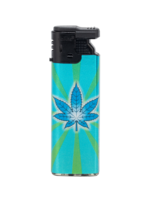 Krachtige Turbo Aanstekers 50 stuks in tray - Magic Greens Cannabis print Unilite&reg;