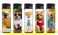 Aanstekers met Hondjes &amp; Puppies print - 50 stuks in Tray &ndash; Navulbaar 