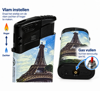 Aanstekers met zacht vlam - klik model - Golden Hour Monumenten Design &ndash; 50 Stuks