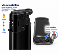 Turbo Aanstekers &ndash;  50 Stuks - HC-5 EAN - Krachtig Wind Aansteker - Unilite&reg;