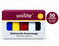 Turbo Aanstekers &ndash;  50 Stuks - HC-5 EAN - Krachtig Wind Aansteker - Unilite&reg;