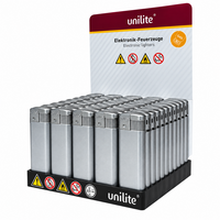 Blanco Bedrukbare Aanstekers &ndash; Zilver &ndash; 50 Stuks in Tray