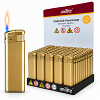Unilite&reg; Blanco Bedrukbare Aanstekers &ndash; Goud &ndash; 50 Stuks in Tray