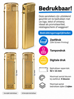 Unilite&reg; Blanco Bedrukbare Aanstekers &ndash; Goud &ndash; 50 Stuks in Tray