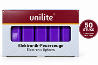 Unilite&reg; NC Lila paars Blanco Bedrukbare Aanstekers &ndash; Zacht vlam - 50 stuks