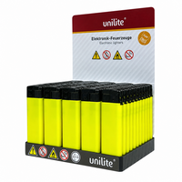 Unilite&reg; NC Gele Blanco Bedrukbare Aanstekers &ndash; Zacht vlam - 50 stuks