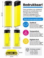 Unilite&reg; NC Gele Blanco Bedrukbare Aanstekers &ndash; Zacht vlam - 50 stuks